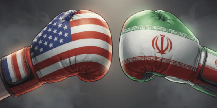 Ilustrasi Iran Vs Amerika.(ce)