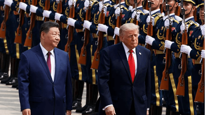 Presiden Jinping dan Presiden Trump Bertemu di Beijing.(aim)