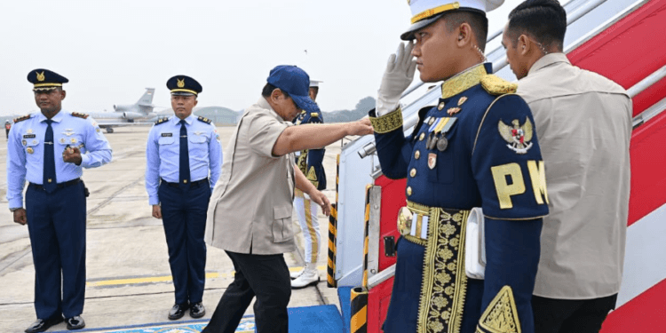 Presiden Prabowo Subianto bertolak menuju Provinsi Jawa Timur dalam rangka kunjungan kerja pada Selasa, 23 Juni 2026.(Presidenri)