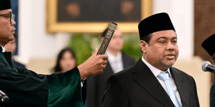 Said Iqbal dilantik sebagai Penasihat Khusus Presiden Bidang Ketenagakerjaan dan Kesejahteraan Buruh pada Senin, 8 Juni 2026 di Istana Negara, Jakarta.(Presidenri)