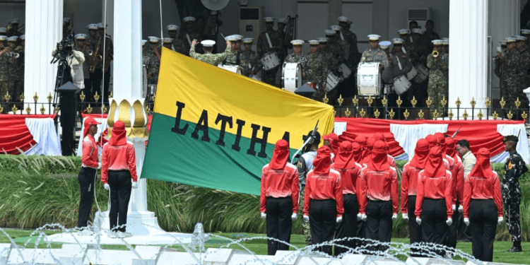 Persiapan pelaksanaan Upacara HUT Ke-81 Kemerdekaan RI mulai memasuki tahap gladi parsial di halaman Istana Merdeka, Jakarta, pada Selasa, 11 Agustus 2026.(Presidenri)