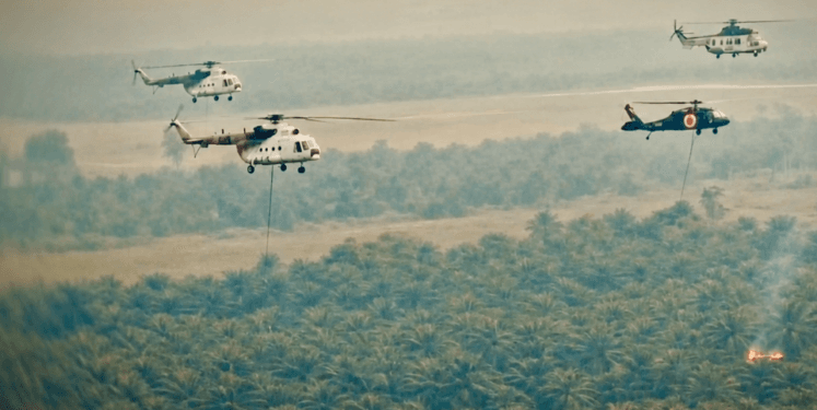 Pemerintah mengerahkan 64 pesawat dan 54.394 personel dalam penanganan kebakaran hutan dan lahan (karhutla) di berbagai wilayah di Indonesia.(Presidenri)