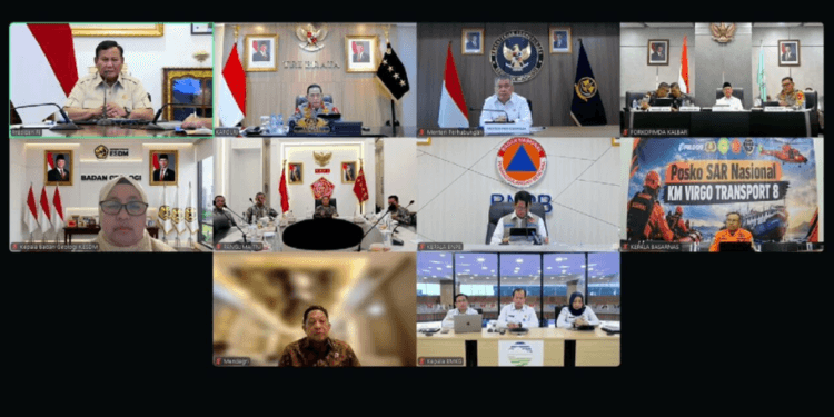 Presiden Prabowo Subianto memimpin rapat terbatas secara hybrid terkait penanganan sejumlah bencana di Tanah Air dari Istana Merdeka, Jakarta, pada Rabu, 16 September 2026.(Presidenri)