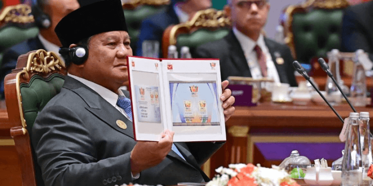 Presiden Prabowo Subianto saat KTT BRICS 2026 menghasilkan Deklarasi New Delhi yang digelar di Bharat Mandapam, New Delhi, Republik India, pada Sabtu, 12 September 2026.(Presidenri)